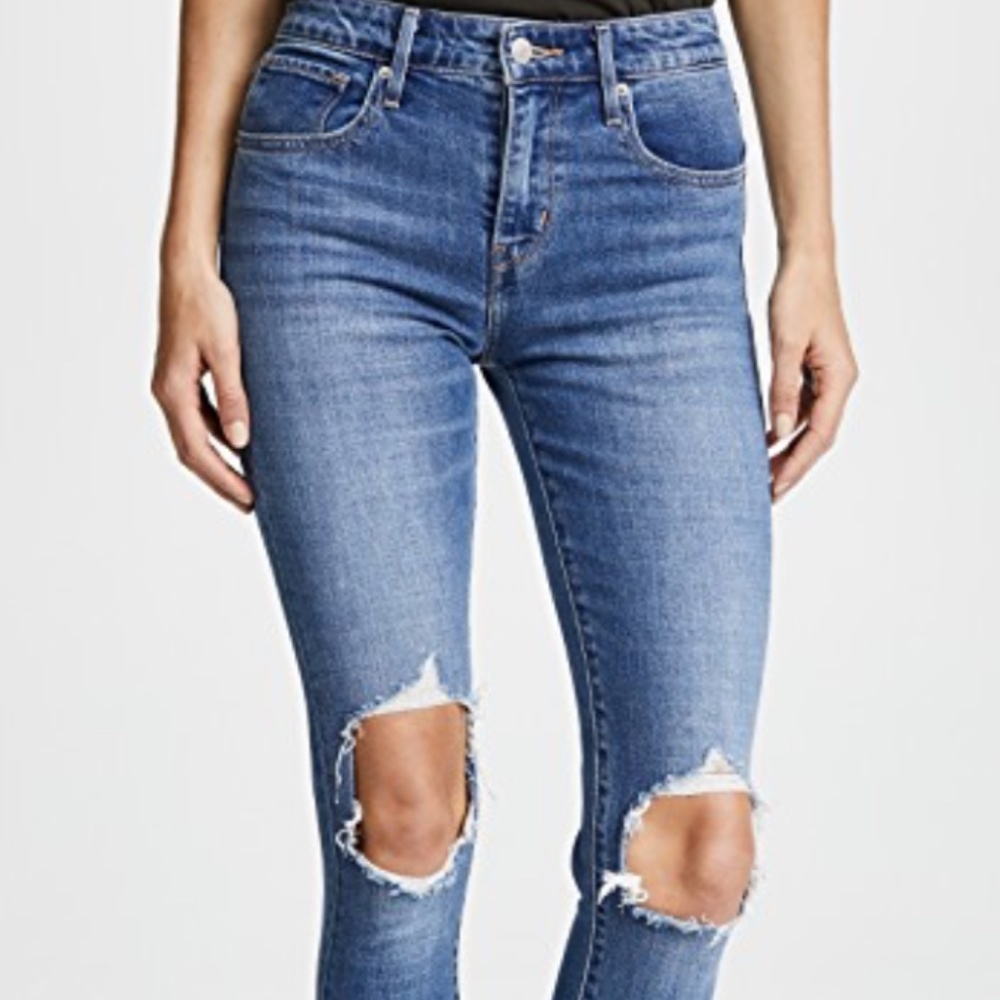 721 Levi's Ripped High Rise Jeans